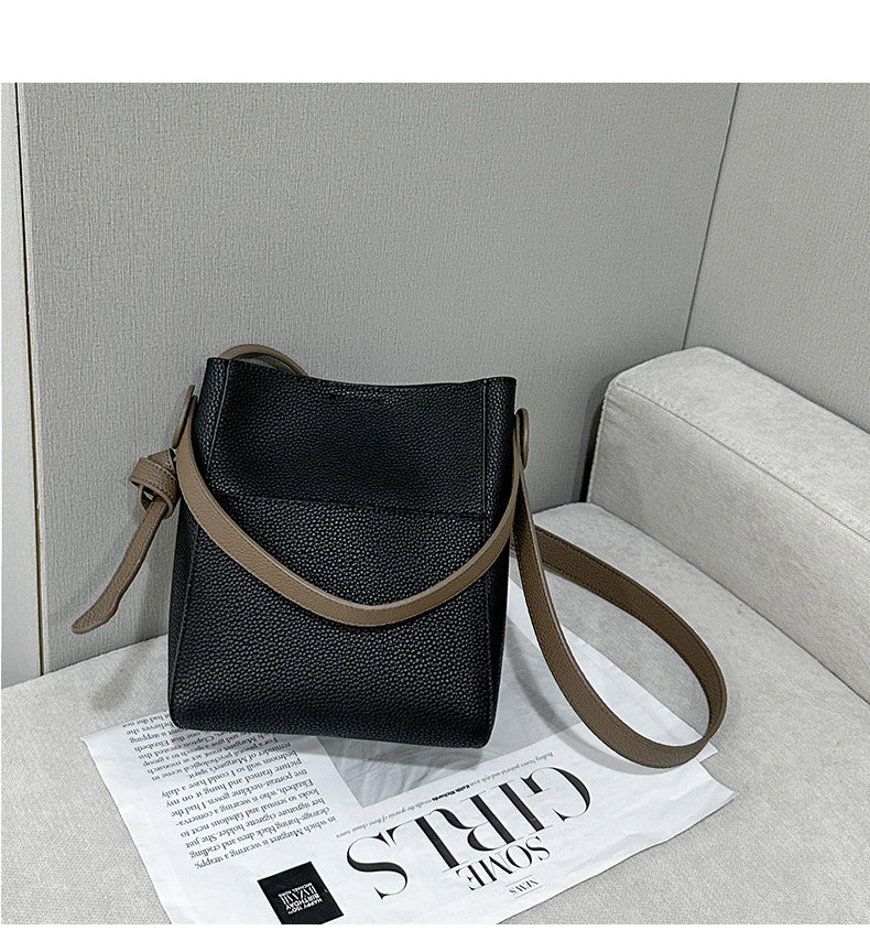 Genuine Leather Bucket Bag for Women-Handbags-A-Free Shipping Leatheretro