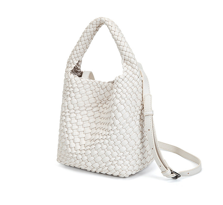 Summer PU Minimalist Boho Shoulder Bag with Detachable Mini Purse-Handbags-Black-Free Shipping Leatheretro