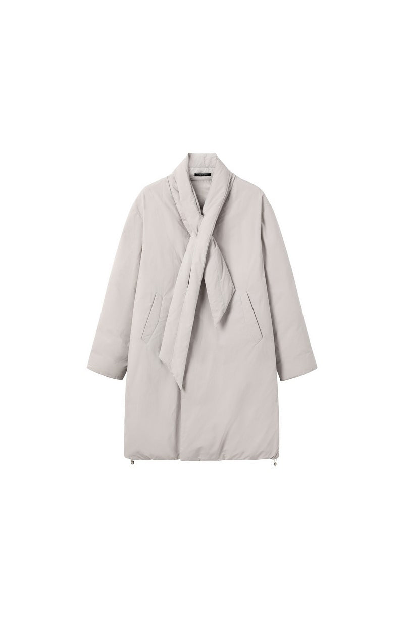 ALVNG AR ANTS Scarf-Linked Waterproof Puffer Coat-Jacket-S-Light Gray-Free Shipping Leatheretro