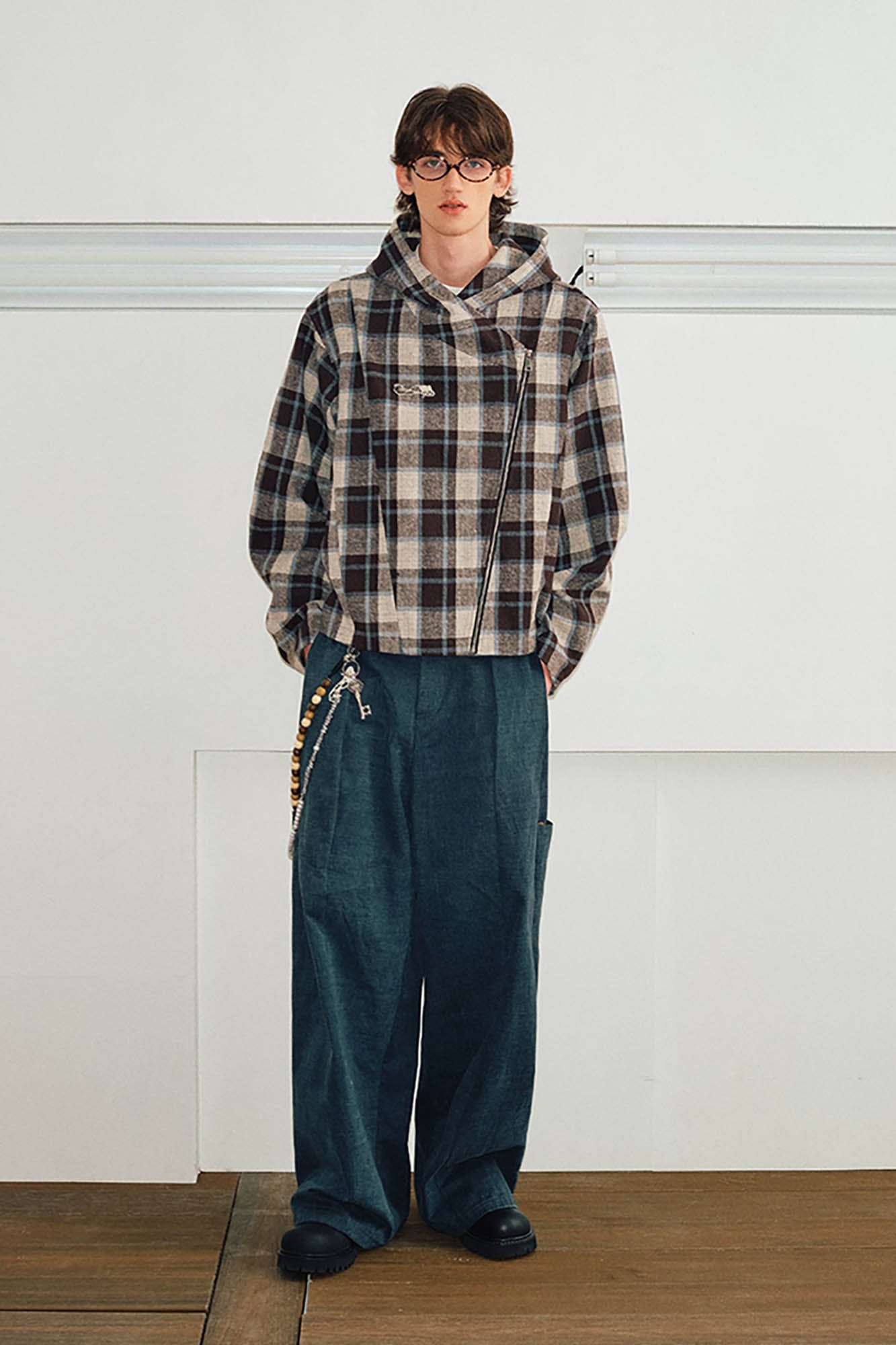 KREATE Asymmetrical Zipper Hooded Jacket-Jacket-S-Grey-Free Shipping Leatheretro