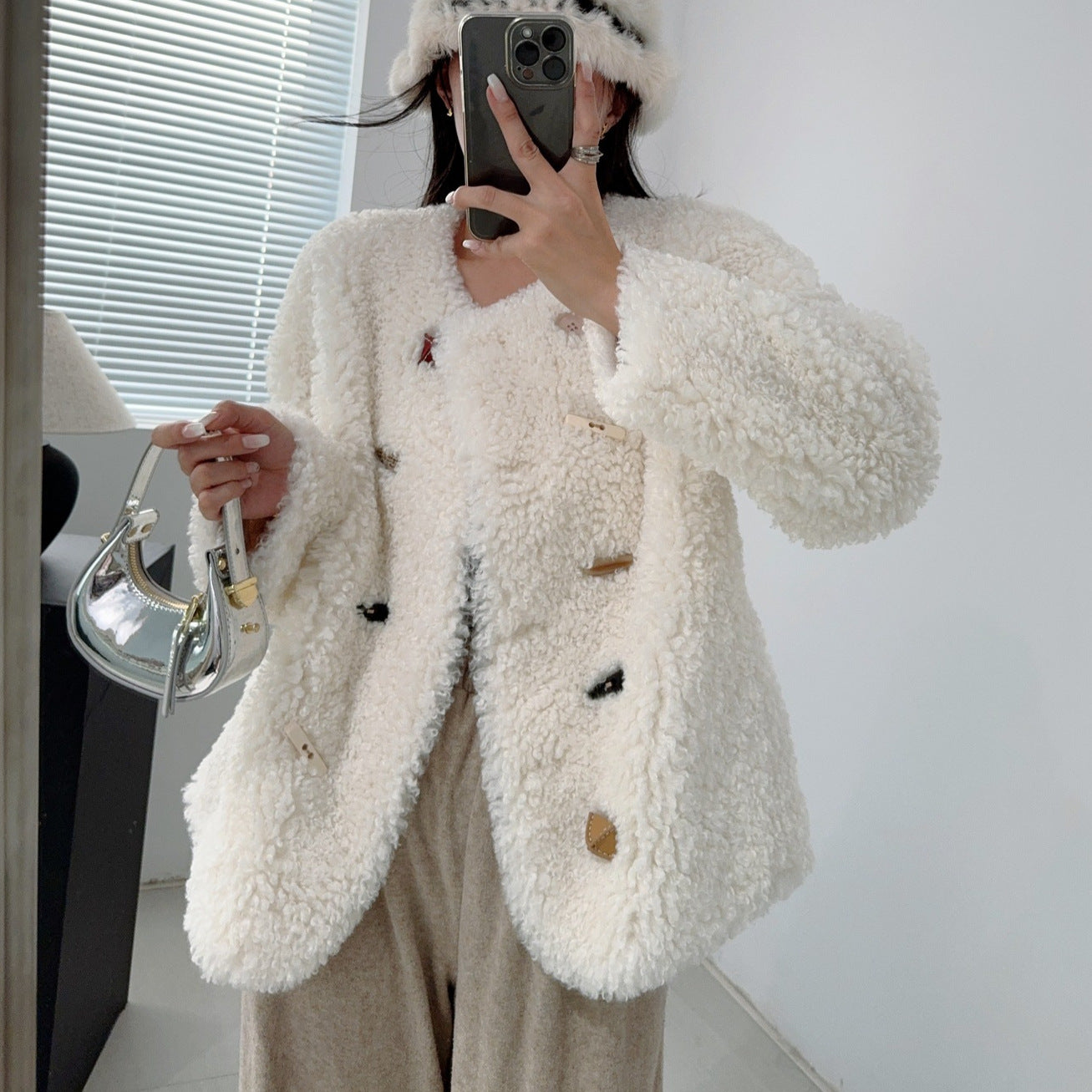 Fashion Faux Fur Women Jacket Coats-Coats & Jackets-White-One Size-Free Shipping Leatheretro