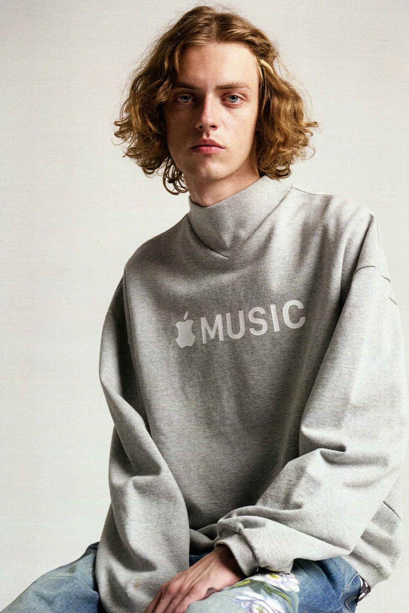 URBAN+FOREST Music Store Mock Neck Sweatshirt-Sweatshirt-XS-Dark Blue-Free Shipping Leatheretro