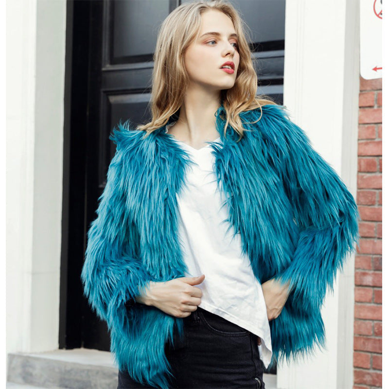 Fashion Faux Fur Plus Sizes Jacket Coats-Coats & Jackets-White-S-Free Shipping Leatheretro