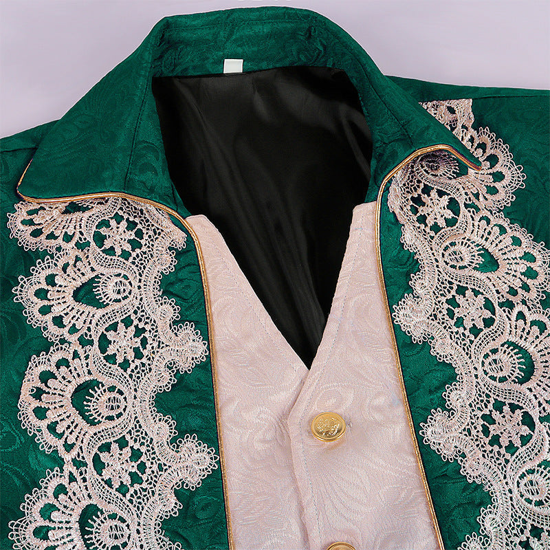 Men's Gothic Victorian Frock Coat-Black-S-Free Shipping Leatheretro