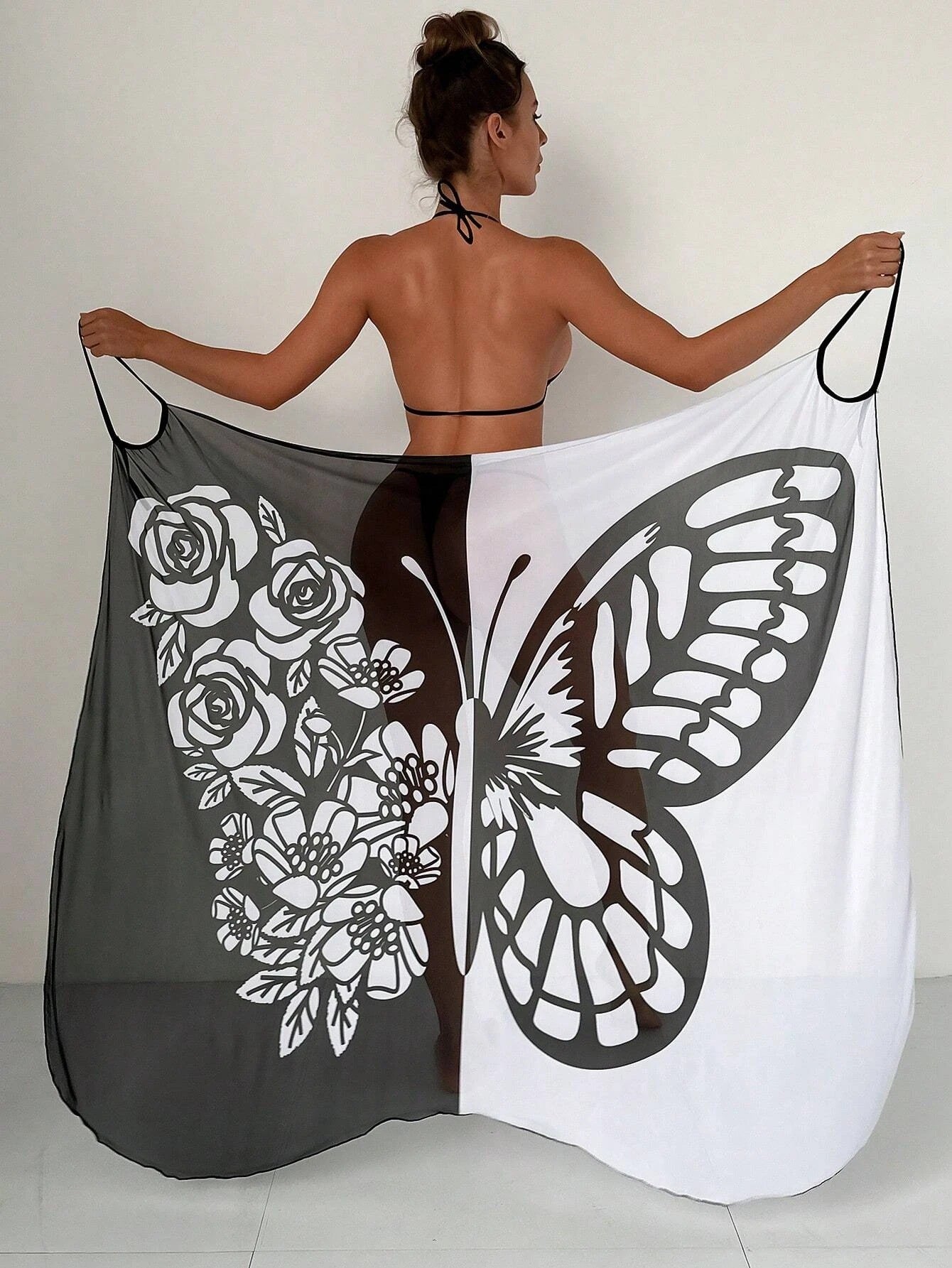 Summer Butterfly Print Beach Cover Ups-Cover Up-A-One Size-Free Shipping Leatheretro