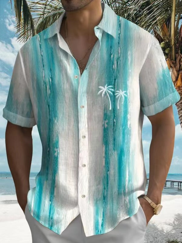 Casual Summer Short Sleeves Shirts-Shirts & Tops-ZJM-6-XS-Free Shipping Leatheretro