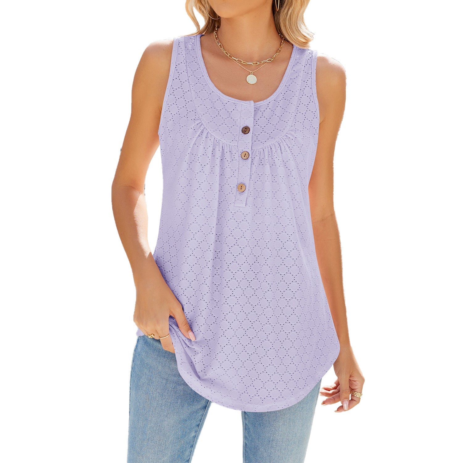 Summer Sleeveless Women Tank Tops-Shirts & Tops-Purple-S-Free Shipping Leatheretro