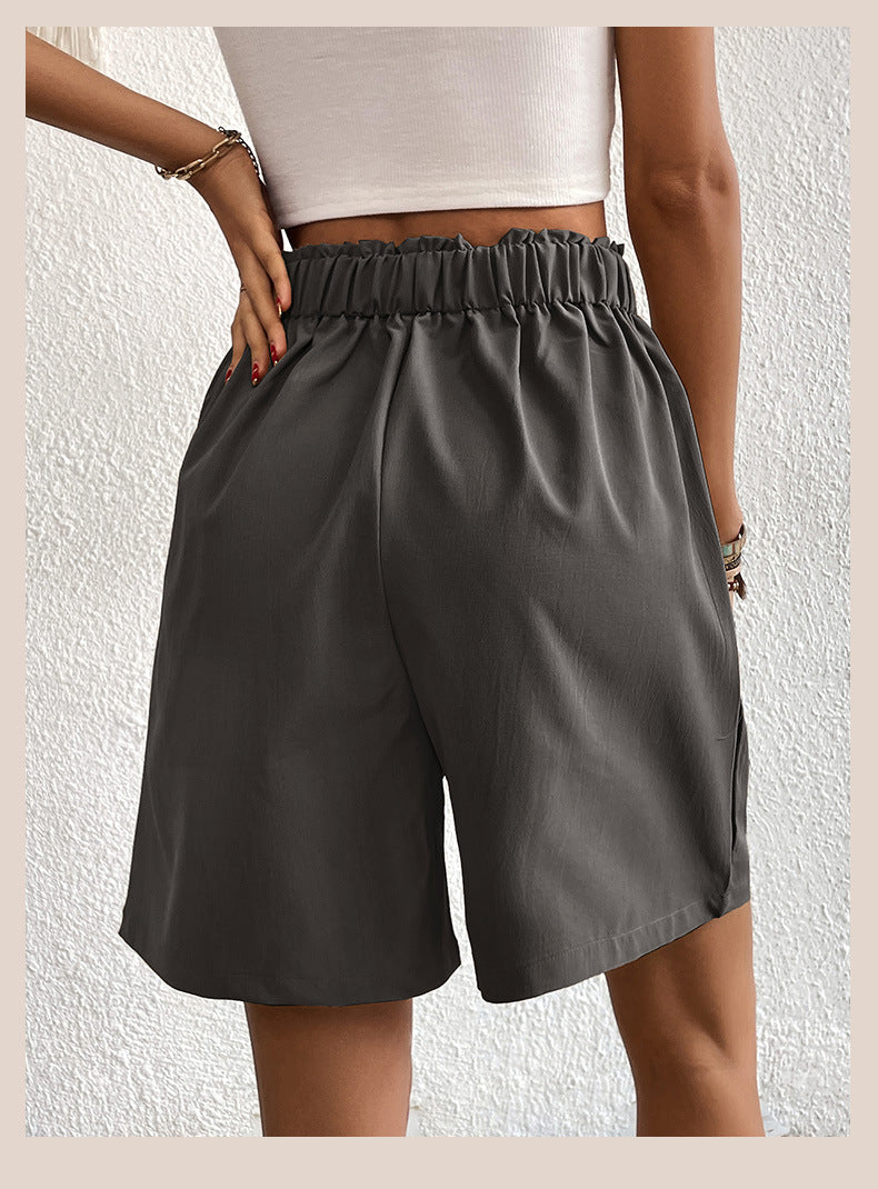 Summer High Waist Short Pants for Women-Shorts-Khaki-S-Free Shipping Leatheretro