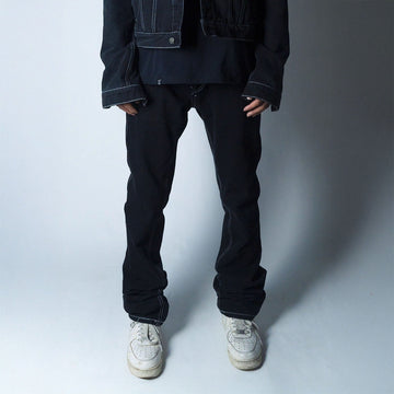 VINKID Embroidered Contrast Stitch Stacked Skinny Jeans-Jeans-S-Free Shipping Leatheretro
