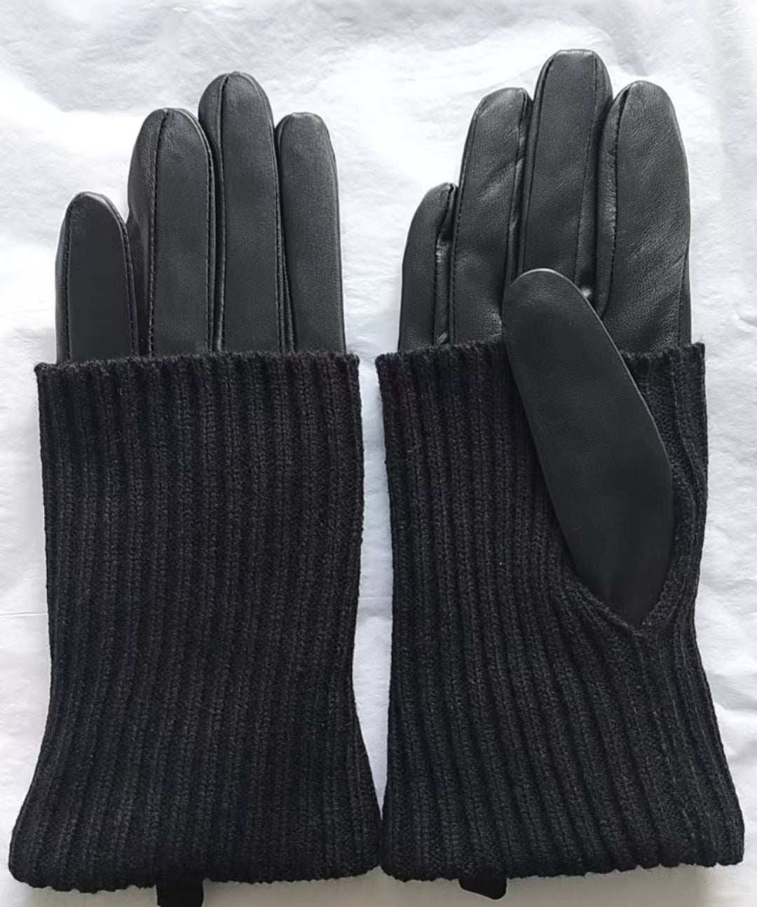 Women's Winter Warm Fleece Lined Leather Glove-Black-M-Free Shipping Leatheretro