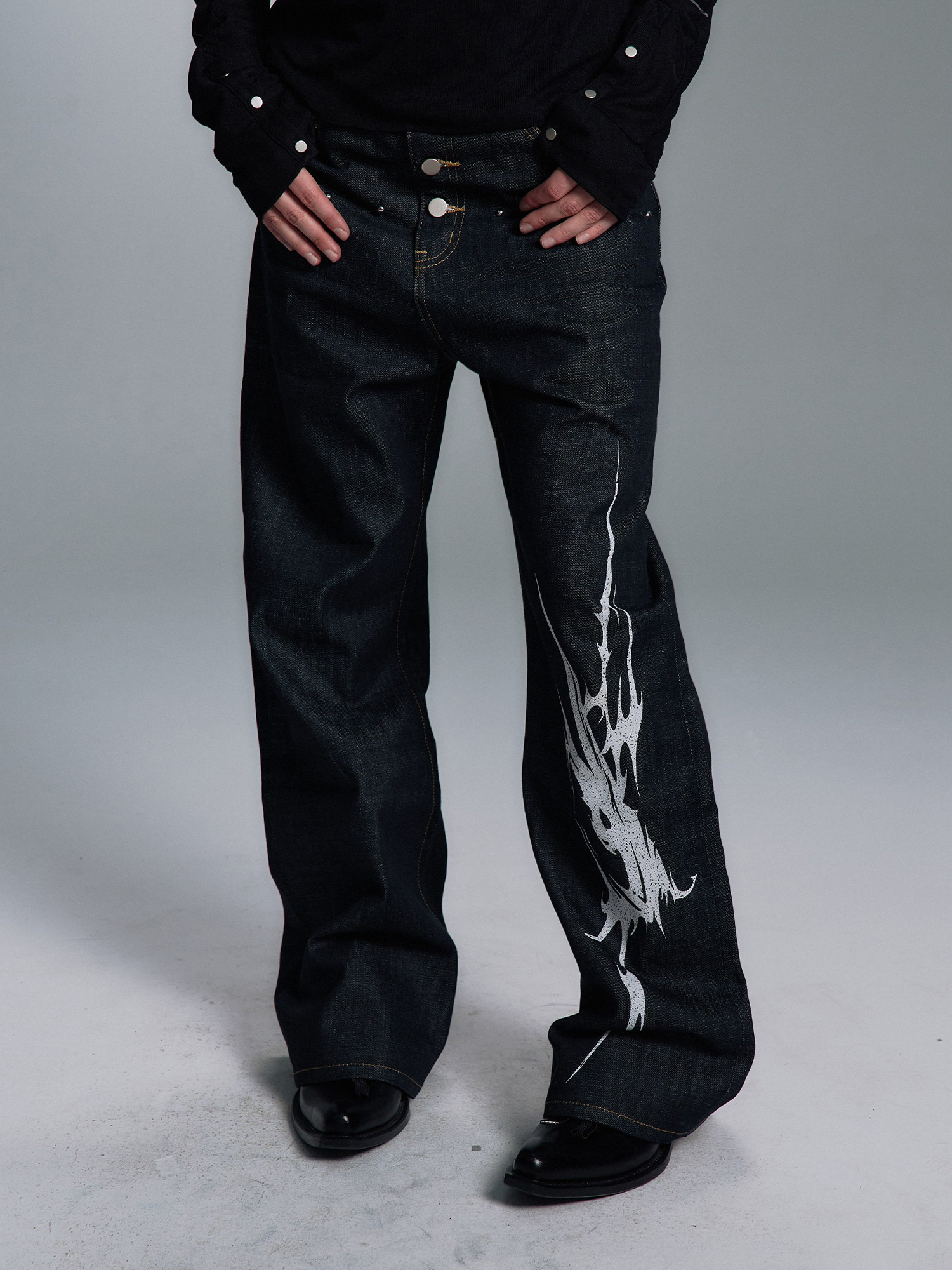 PAIKI Thorn Totem Selvedge Jeans-Jeans-S / 31"-Free Shipping Leatheretro