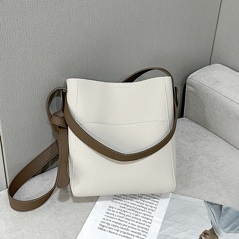 Genuine Leather Bucket Bag for Women-Handbags-A-Free Shipping Leatheretro