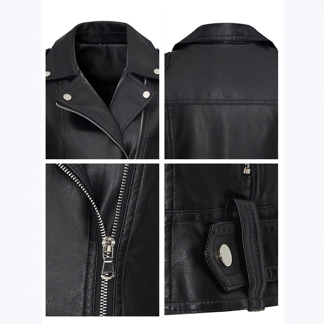 Women's Fashion PU Leather Vest – Stylish Sleeveless Jacket-Black-S-Free Shipping Leatheretro