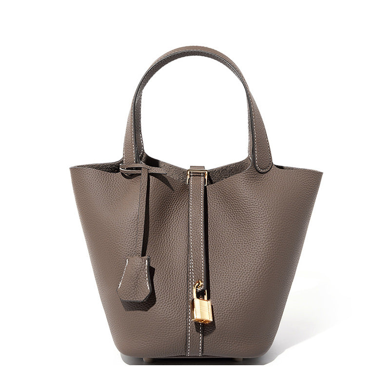 Luxury Leather Bucket Bag for Women-handbags-black-Free Shipping Leatheretro