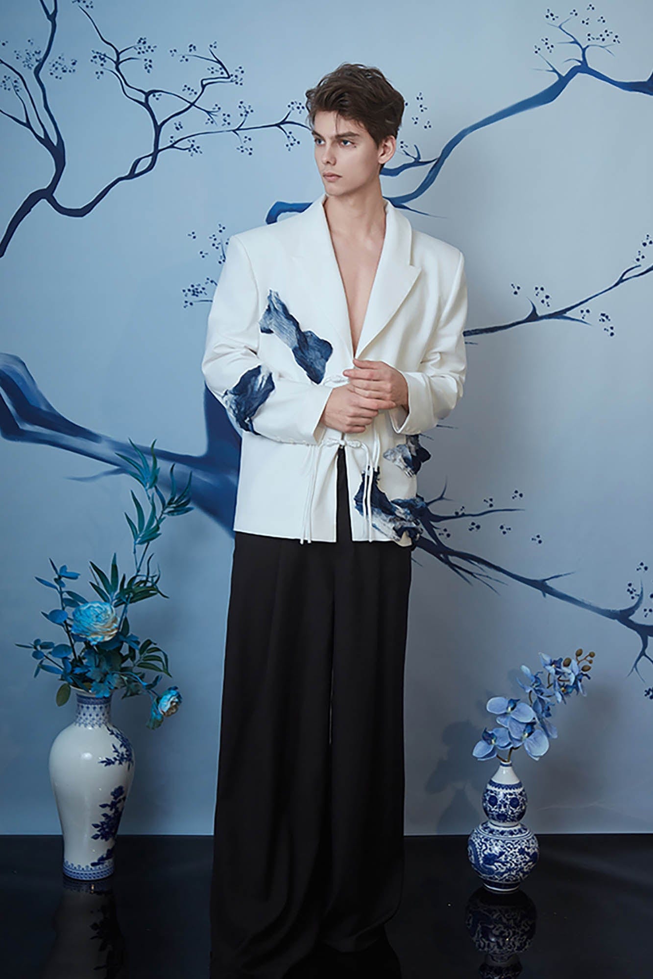 JIECHI Essential Draped Wide-Leg Pants-Pants-M-Free Shipping Leatheretro