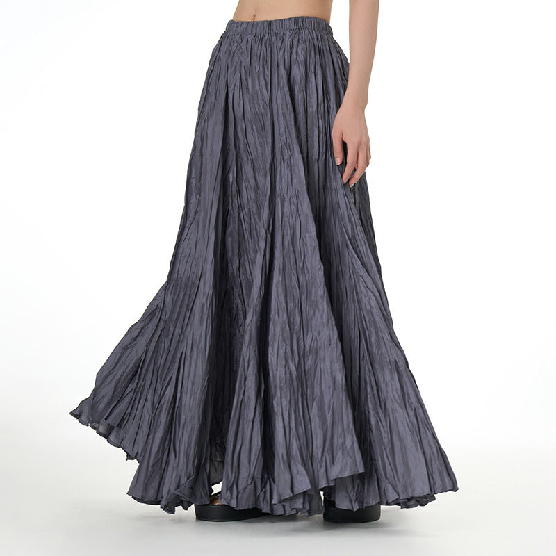 Flowy Plus Sizes Skirts-Skirts-Gray-One Size-Free Shipping Leatheretro