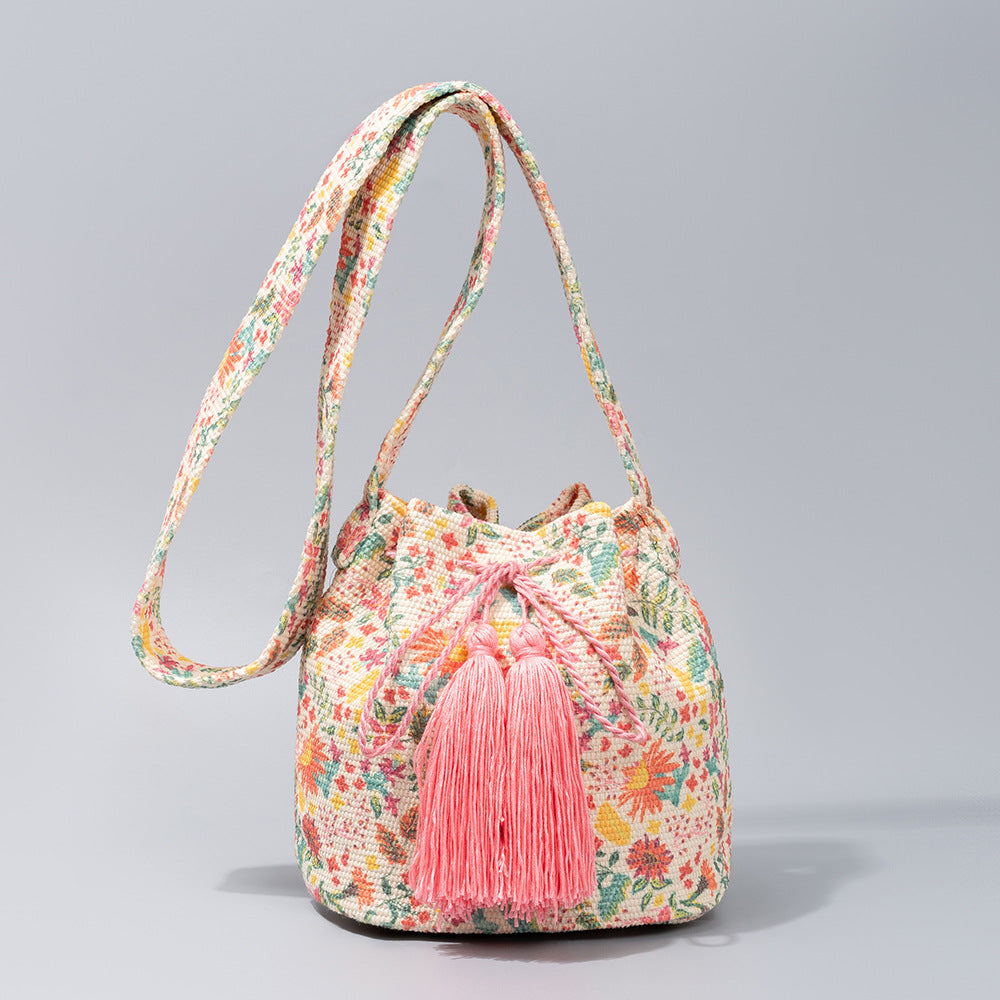 Bohemian Bucket Bag – Crossbody Canvas Shoulder Bag for Women-BY8282-25*23*8CM-Free Shipping Leatheretro