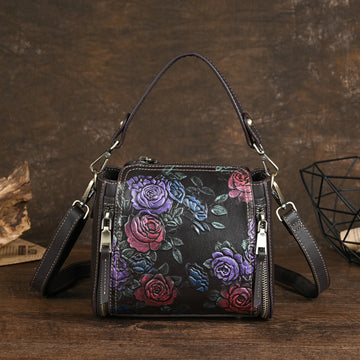 Vintage Crossbody Tote Bags for Mother-Tote Bags-Coffee-Free Shipping Leatheretro