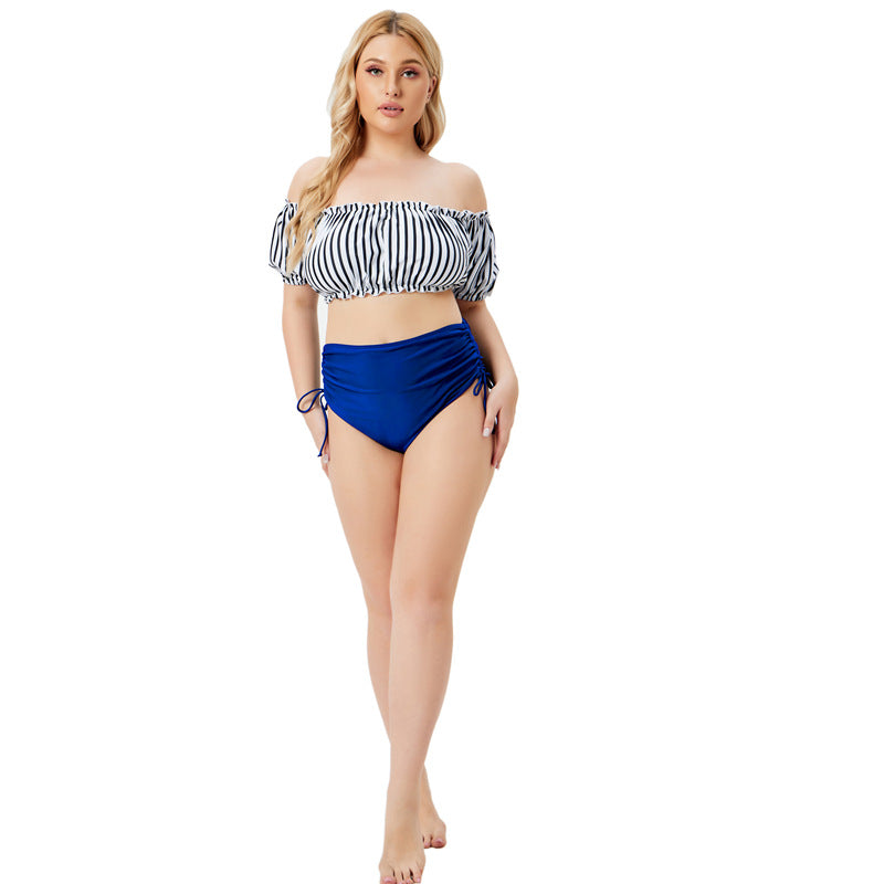 Women Plus Sizes Bikinis Swimwear-Swimwear-The same as picture-L-Free Shipping Leatheretro