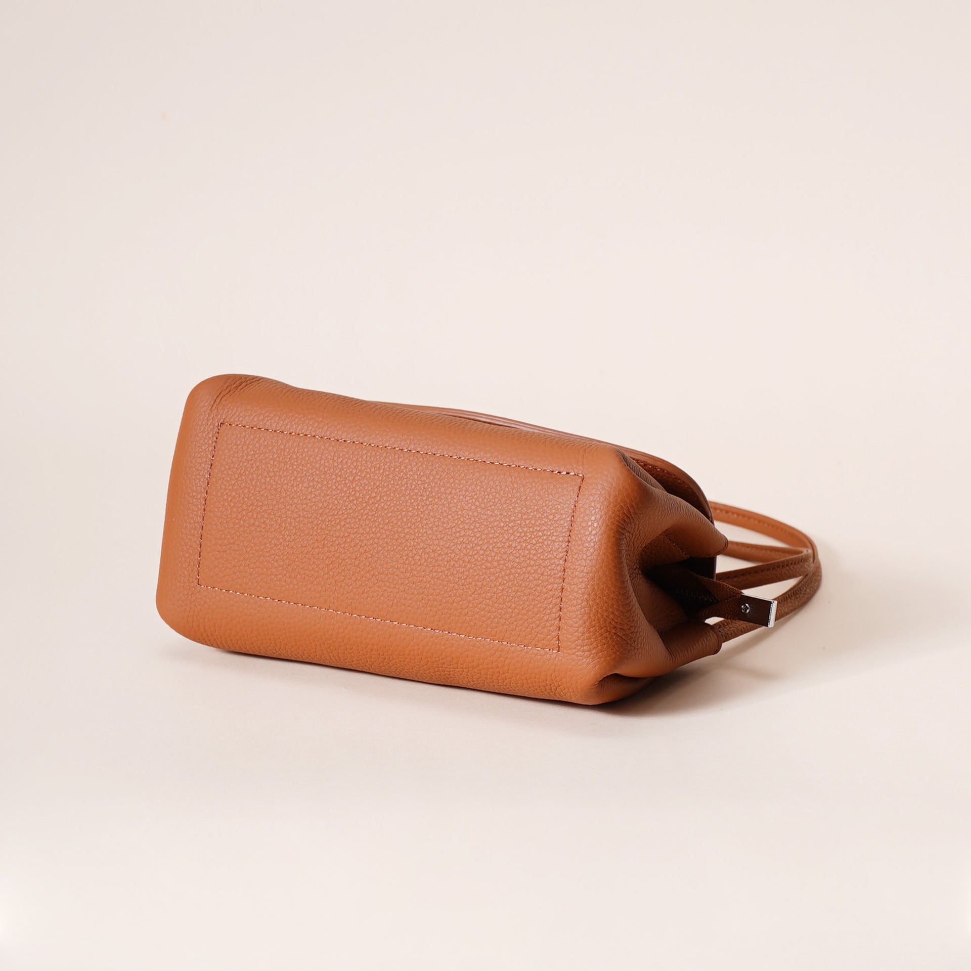 Women's Genuine Leather Crossbody Bag-Apricot-21 cm (L) × 7 cm (W) × 12 cm (H) / 8.3 in (L) × 2.8 in (W) × 4.7 in (H)-Free Shipping Leatheretro