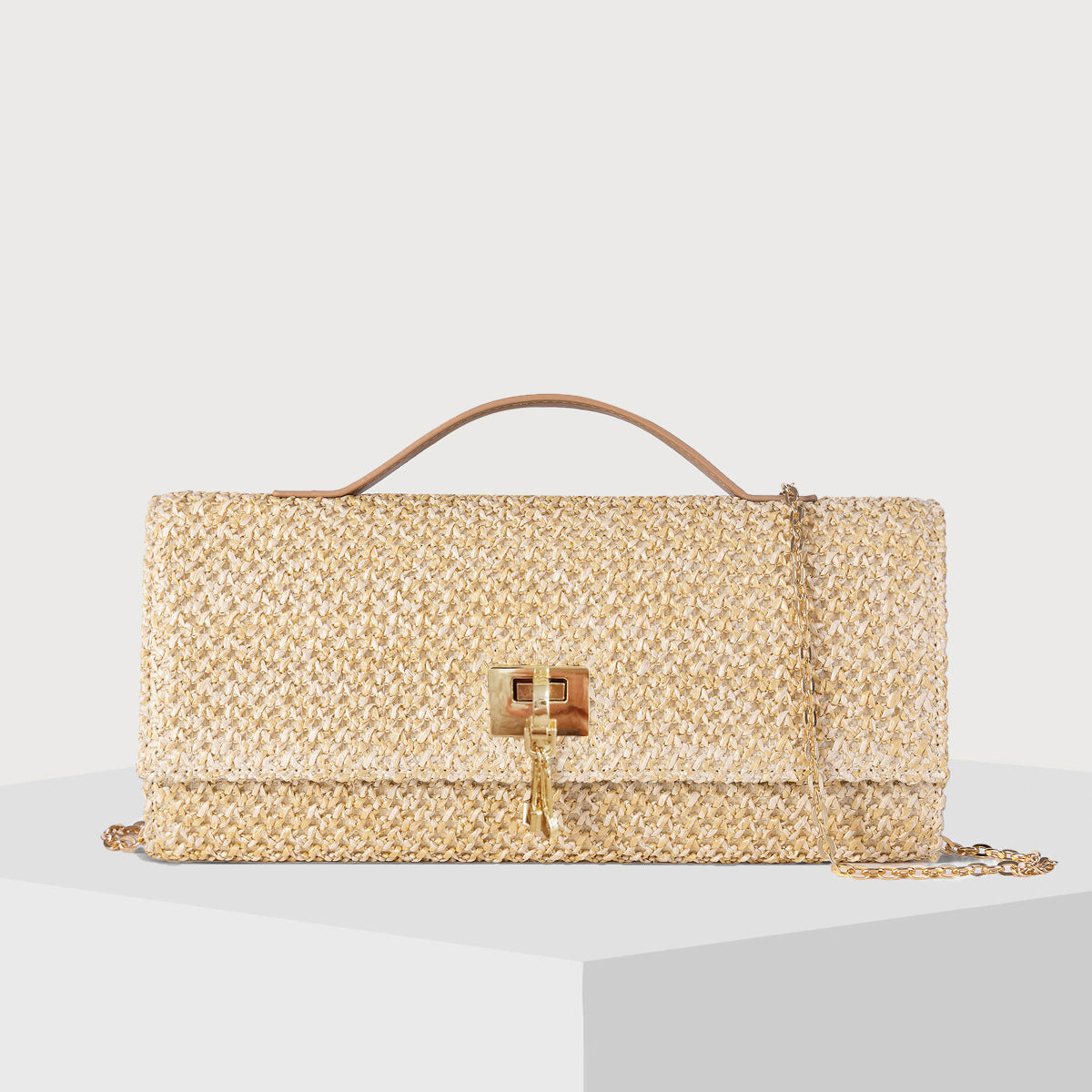 Stylish Straw Woven Crossbody Bag for Women – Boho Chic Handbag-khaki-Free Shipping Leatheretro