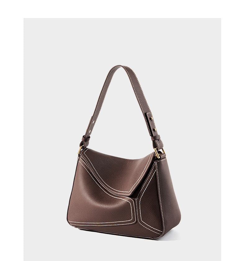 Luxury Leather Tote Bag for Women-Handbags-Brown-Free Shipping Leatheretro