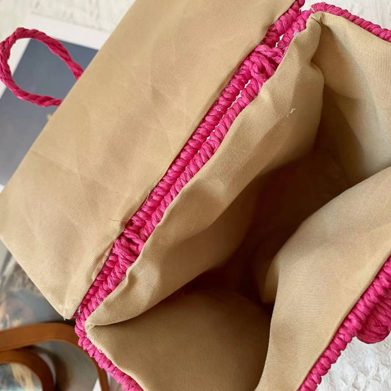 Rose Red Versatile Minimalist Woven Bag-Rose Red-Free Shipping Leatheretro