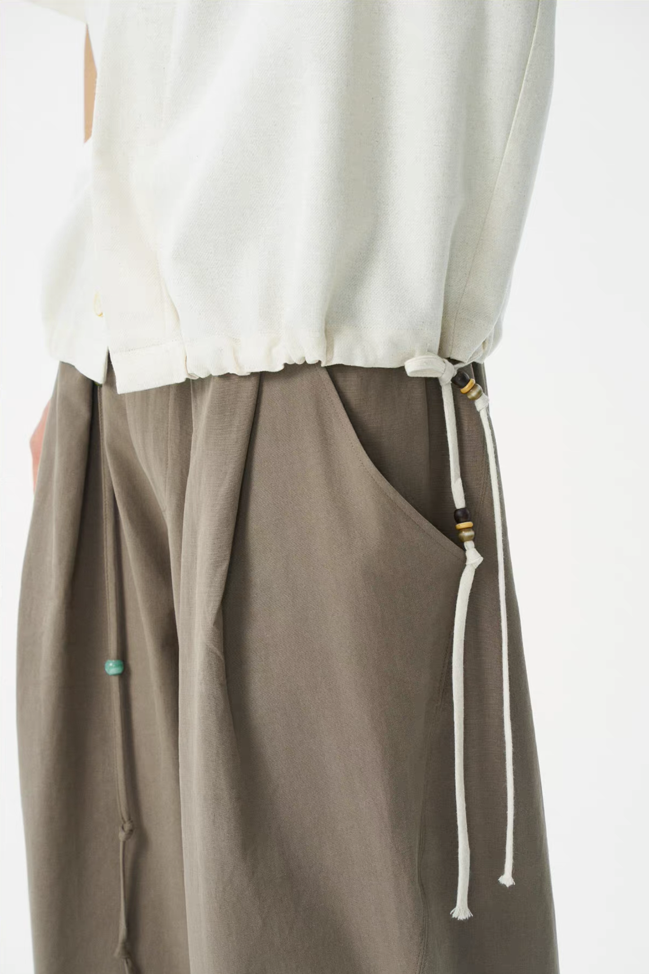 GONGHE REPUB Tencel-Linen Open-Collar Shirt-Half shirt-S-Free Shipping Leatheretro