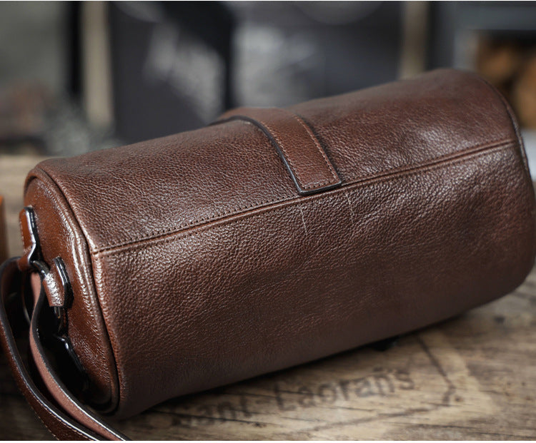 Genuine with Full-Grain Vegetable-Tanned Leather Bag-Handbags-Dark Coffee-Free Shipping Leatheretro