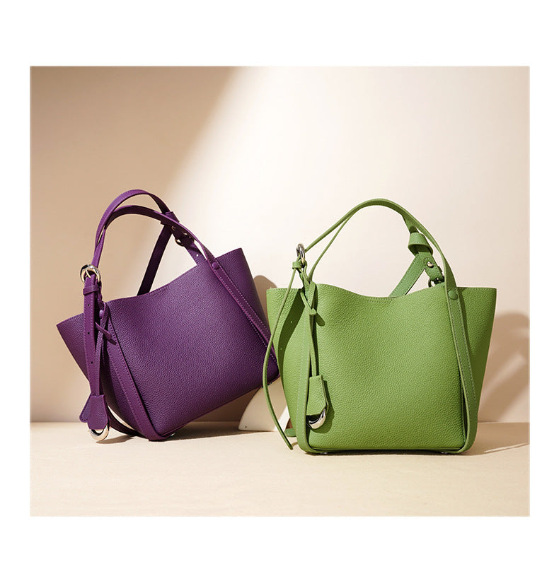 Women's Genuine Leather Large Tote Bag-Tote Bags-Light avocado green-Free Shipping Leatheretro