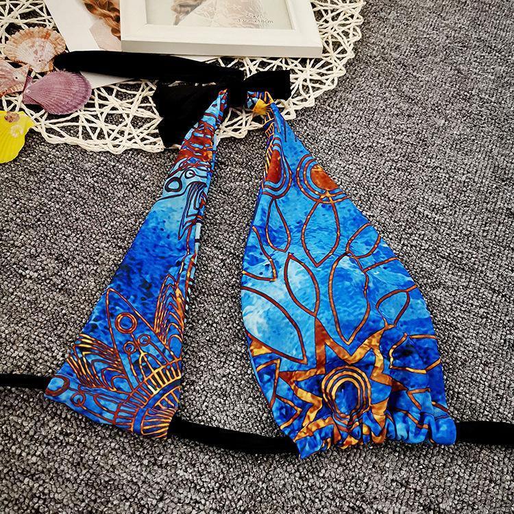 Vintage Floral Print Sexy Bikini Swimwear-Women Swimwear-Blue-S-Free Shipping Leatheretro