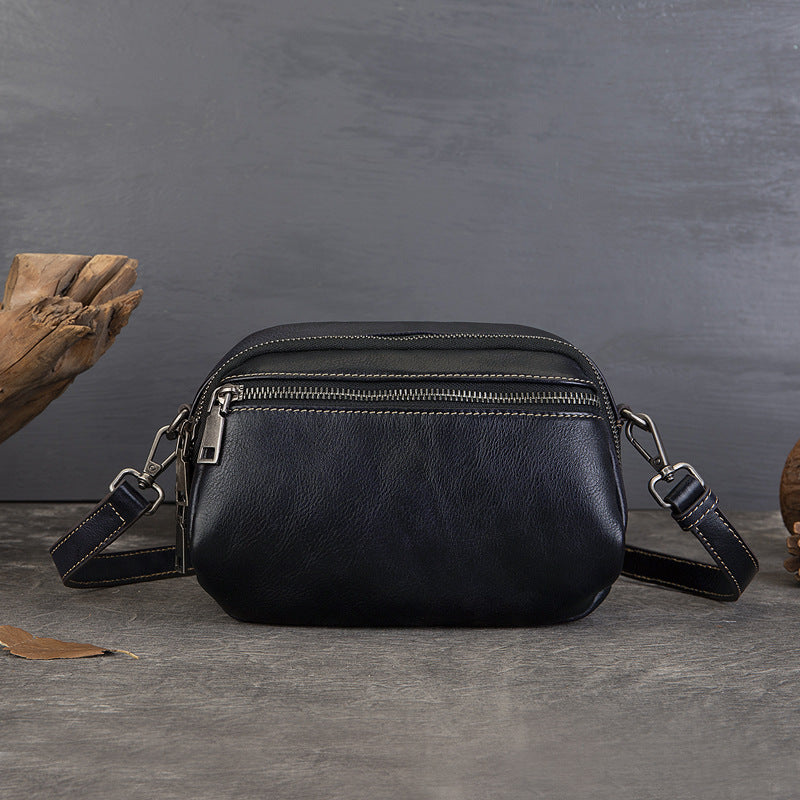 Vintage Distressed Leather Shoulder Bag-Handbags-Brown-Free Shipping Leatheretro