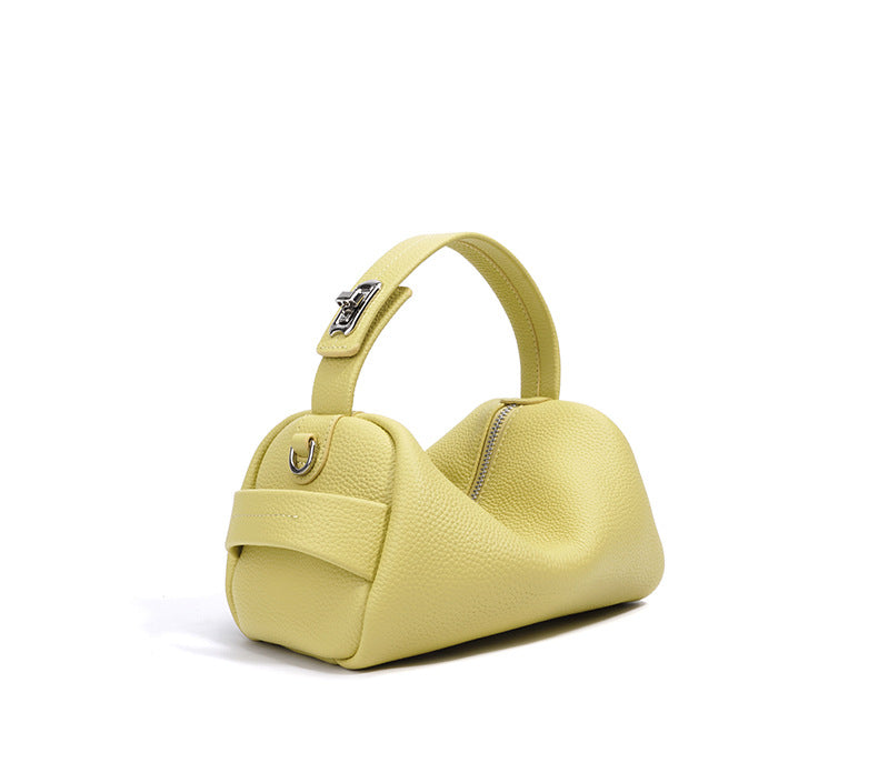 Large Capacity Soft Leather Tote Bag for Women-Handbags-Mustard Yellow (Pre-sale)-Free Shipping Leatheretro
