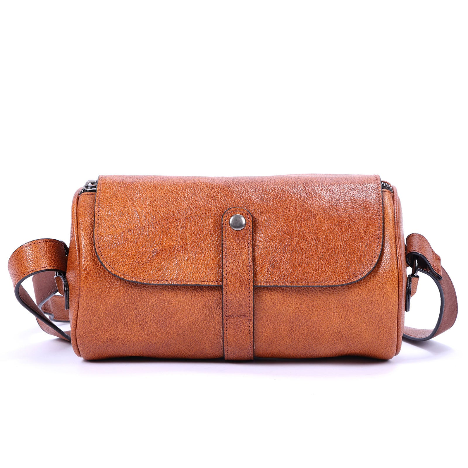 Genuine with Full-Grain Vegetable-Tanned Leather Bag-Handbags-Dark Coffee-Free Shipping Leatheretro