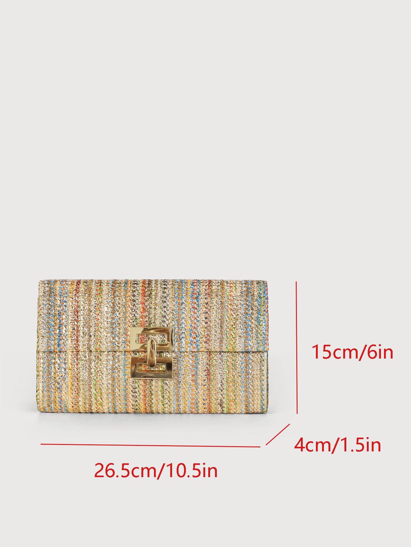 Rattan Weave Clutch Crossbody Bag-bronzing-Free Shipping Leatheretro