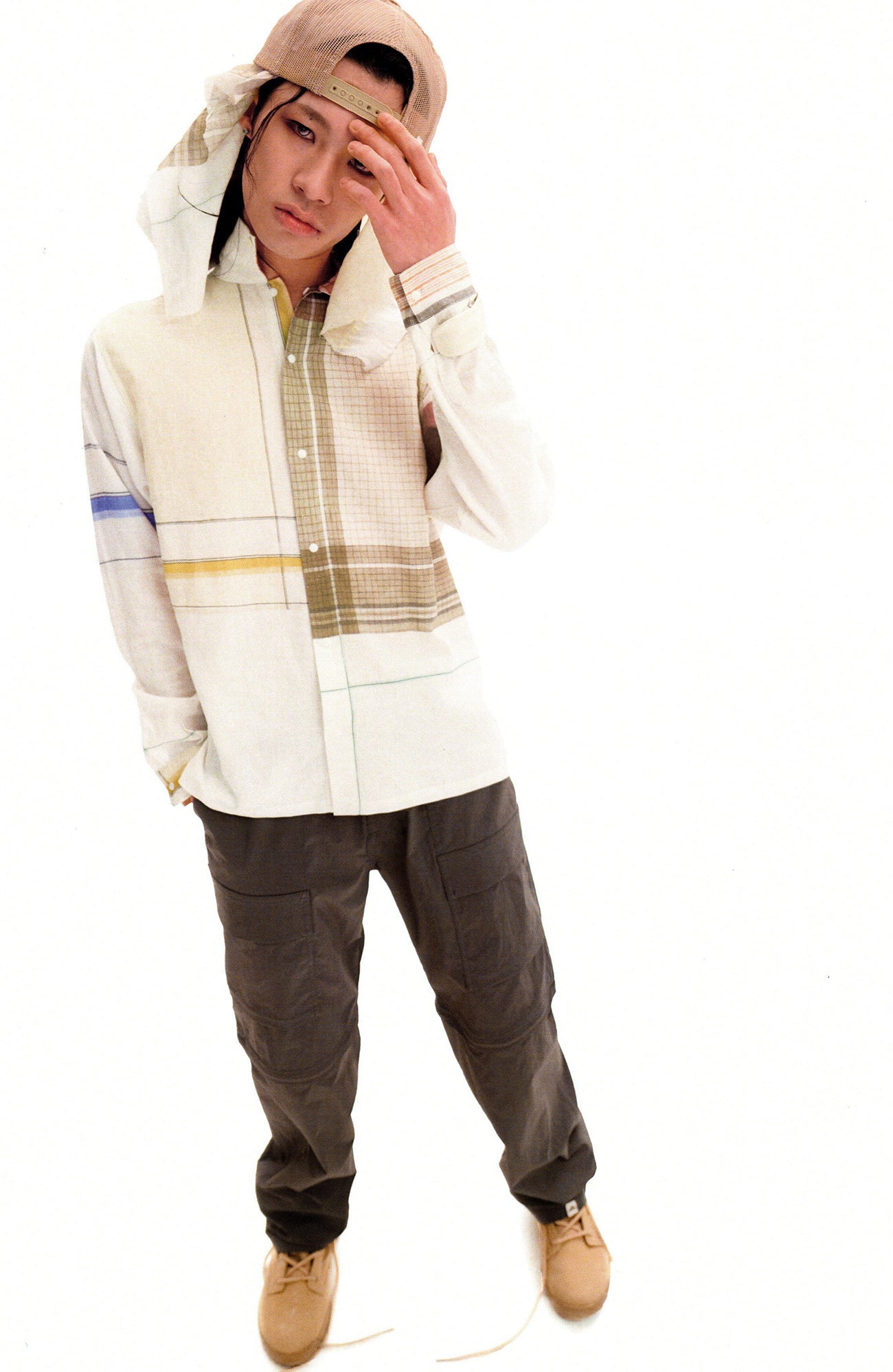 URBAN+FOREST Patchwork Plaid Shirt-Shirt-S-Free Shipping Leatheretro