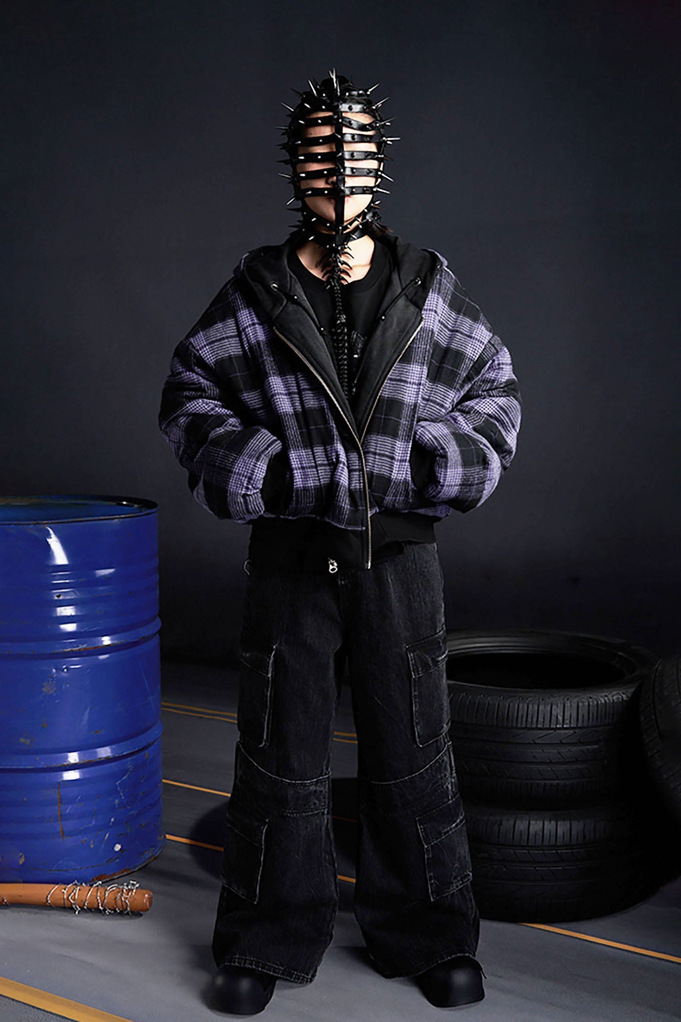 RECOVER ZONE Multi-Pocket Wide-Leg Utility Jeans-Jeans-S (Preorder)-Blue-Free Shipping Leatheretro