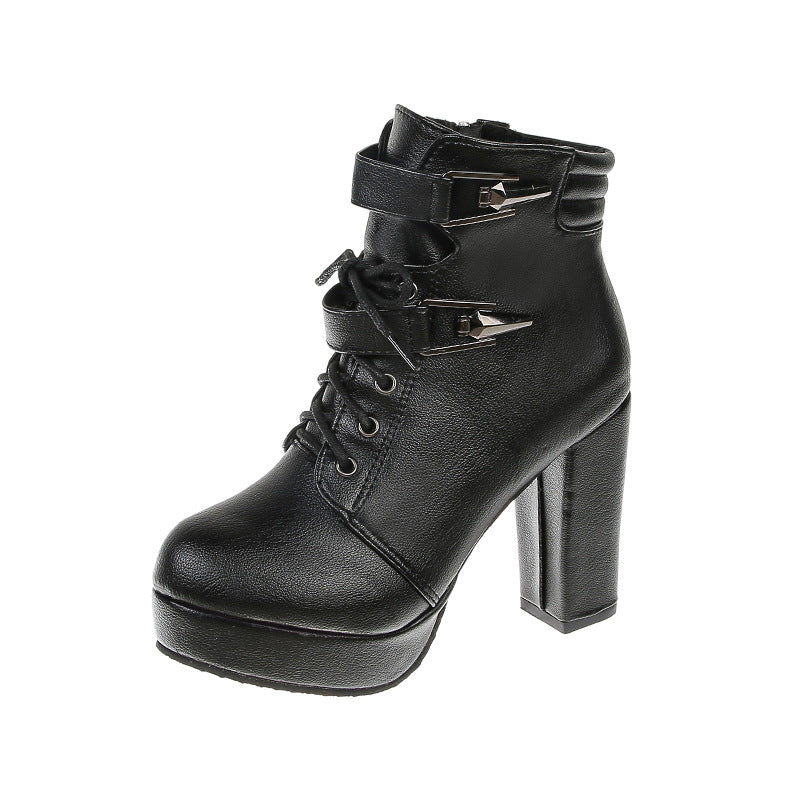 Sexy Women Plus Sizes Short Martin Boots-boots-Black-35-Free Shipping Leatheretro