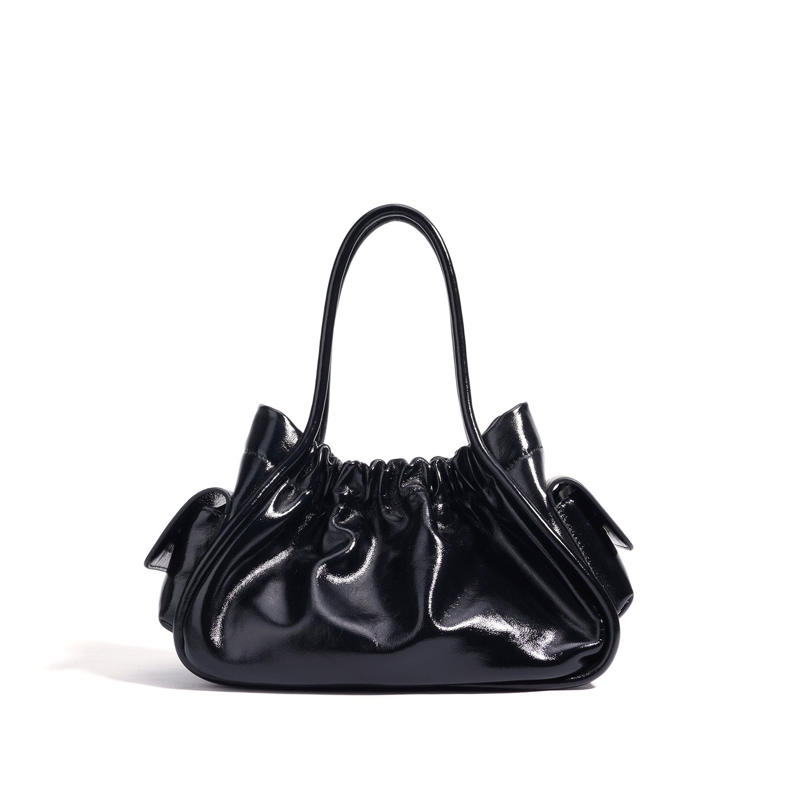 Minimalist Solid Color Bucket Bag-Shoulder Bags-black-Free Shipping Leatheretro