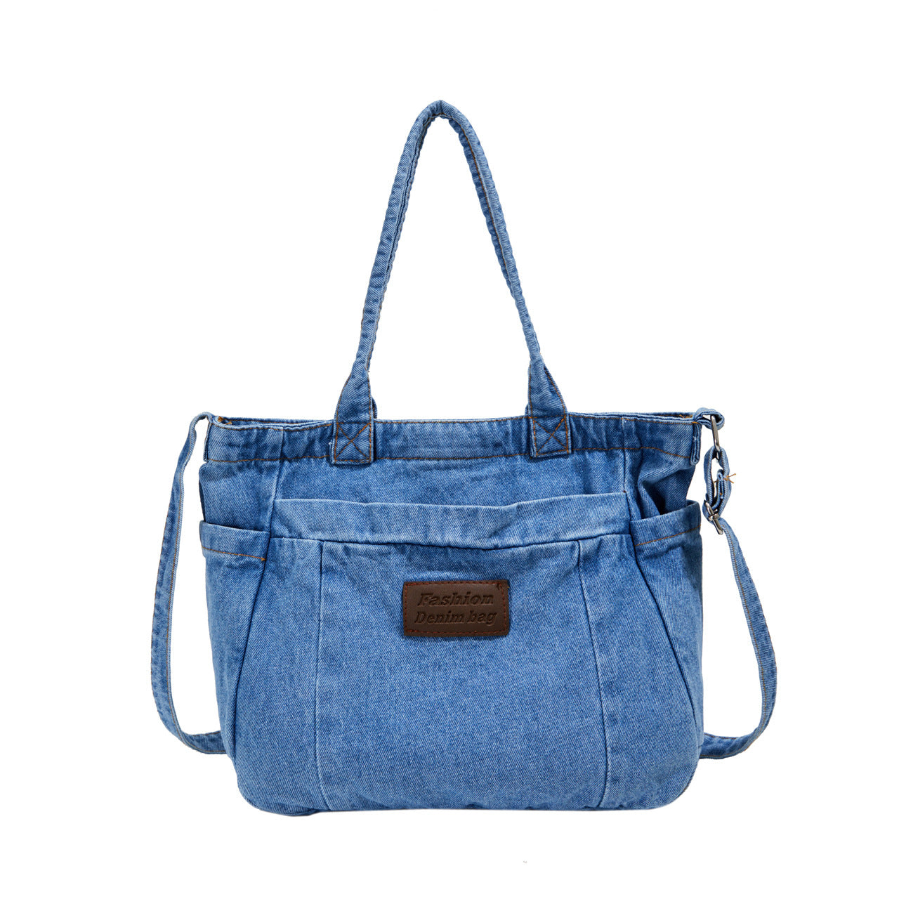 Denim Tote Bag for Women-Canvas Bag-Dark Blue-Free Shipping Leatheretro