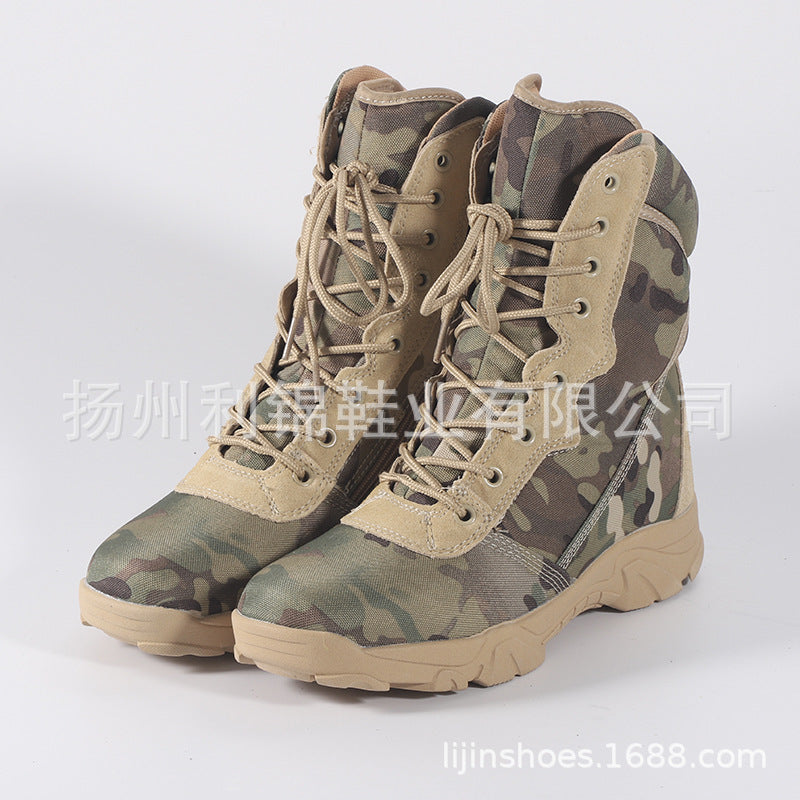 Men Outdoor Camouflage Hiking Tactical Boots-boots-E-39-Free Shipping Leatheretro