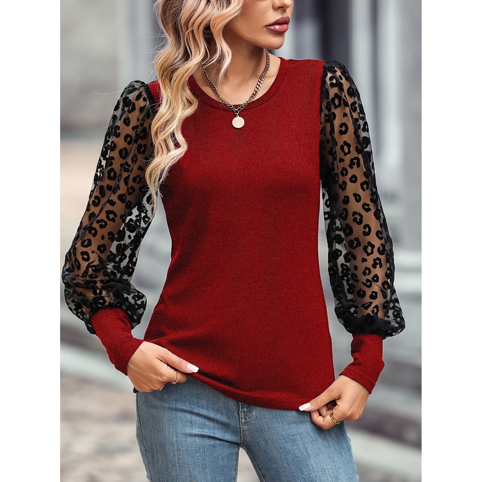 Fashion Spring Long Sleeves Shirts for Women-Shirts & Tops-Red-S-Free Shipping Leatheretro