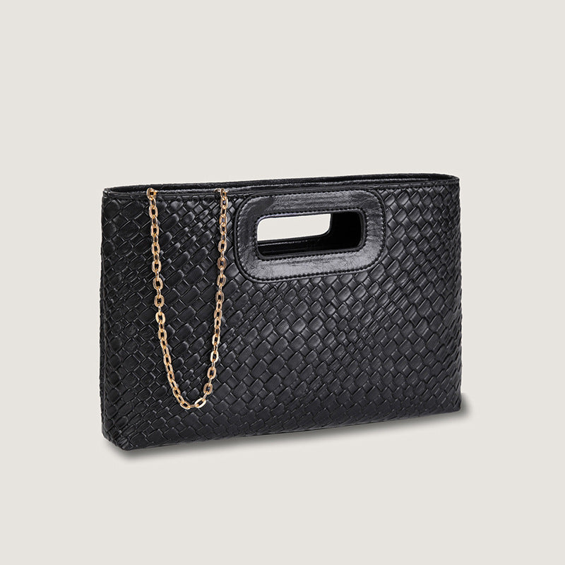 Women's Woven PU Handbag – Stylish Crossbody & Shoulder Bag-Braided black-29x19x5CM-Free Shipping Leatheretro