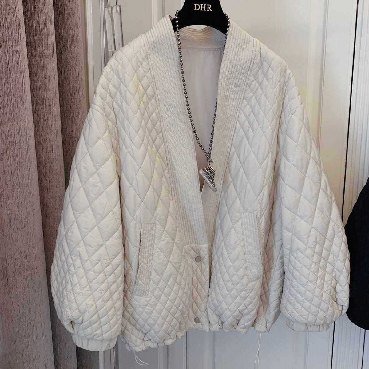 Vintage Cotton Women Jacket Coats-Coats & Jackets-Ivory-S 45-47kg-Free Shipping Leatheretro