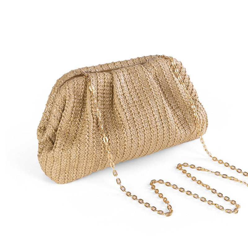Summer Straw Crossbody Bag – Boho Vacation Clutch, Evening Party Purse-apricot-26X5X18CM-Free Shipping Leatheretro
