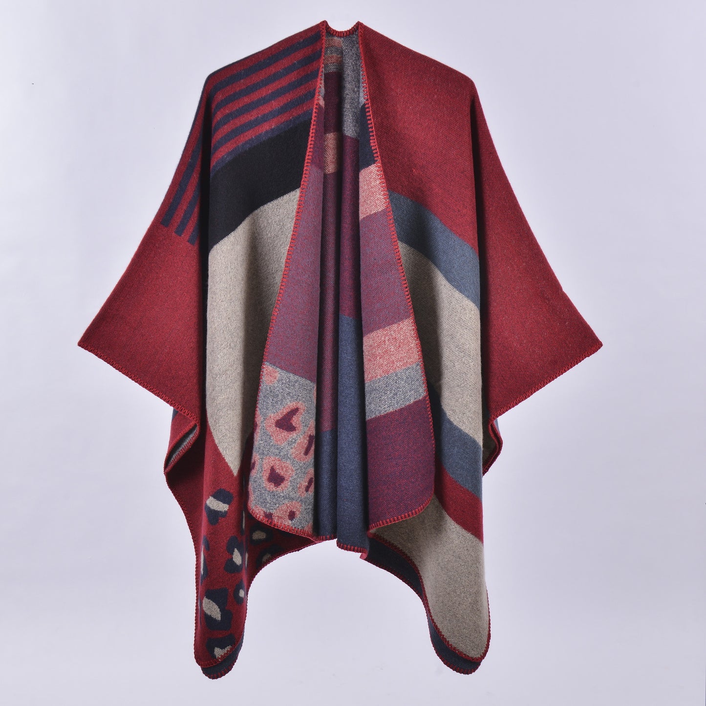 Casual Faux Cashmere Ethnic Versatile Warm Cloak-Scarves & Shawls-6-130*150CM-Free Shipping Leatheretro