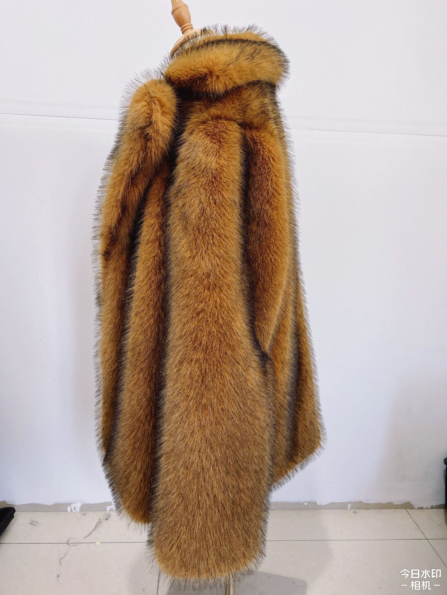 Fashion Faux Fur Winter Overcoats-Coats & Jackets-Brown-S-Free Shipping Leatheretro