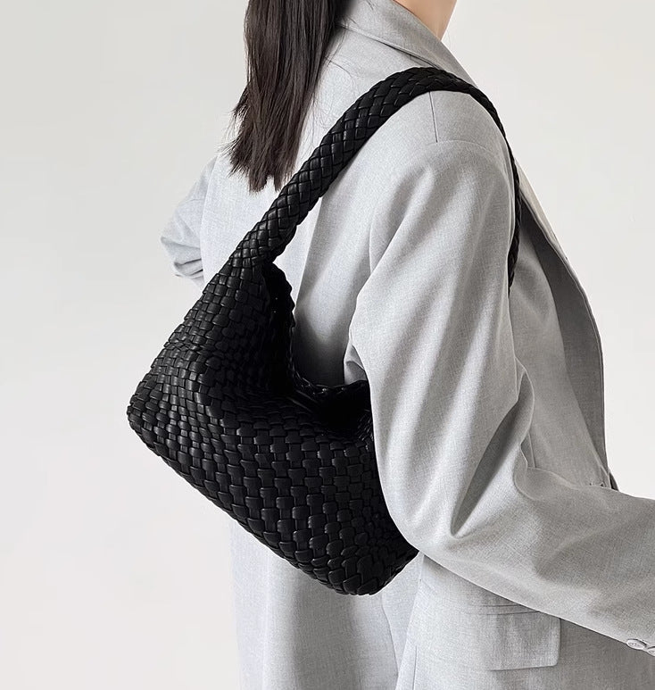 Handwoven Faux Leather Women's Bag – Stylish Crossbody Handbag-Avocado green + change purse-Free Shipping Leatheretro