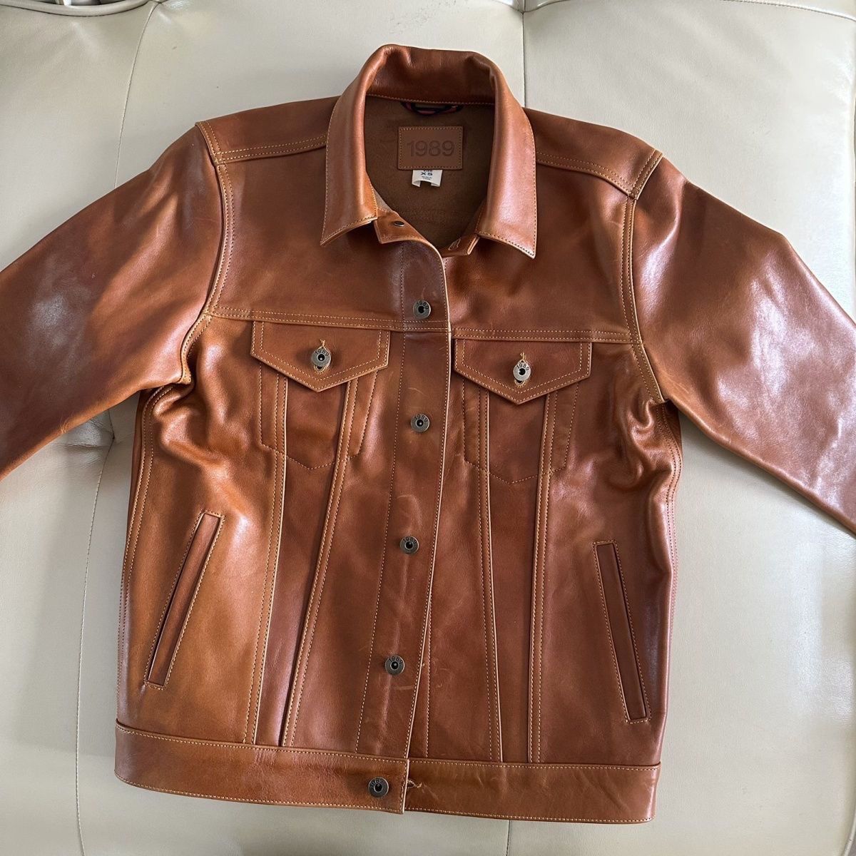 Men’s Western Cowboy Vintage Workwear Leather Jacket-Coffee-M 45-55kg-Free Shipping Leatheretro