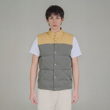 URBAN+FOREST Contrast Down Puffer Vest-Vest-S (Preorder)-Gray-Free Shipping Leatheretro